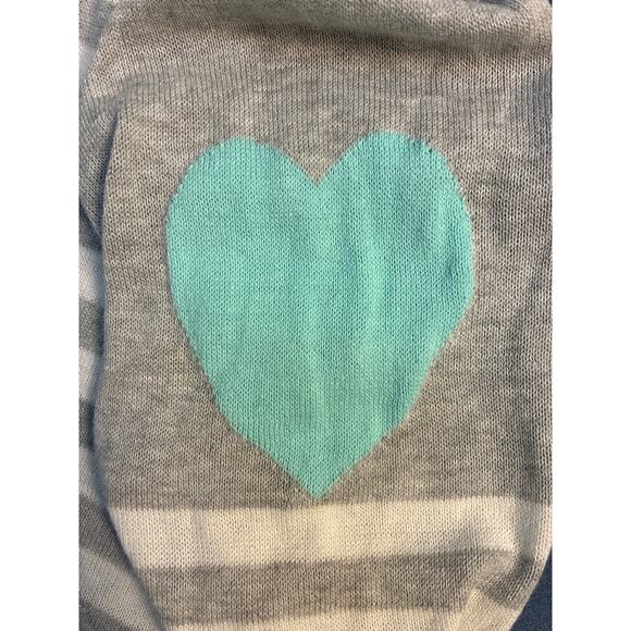 Time and Tru Gray and White Striped Sweater Size XL Aqua Heart Pre-owned - Picture 3 of 7